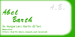 abel barth business card